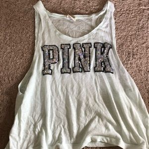 VS Pink light blue tank top